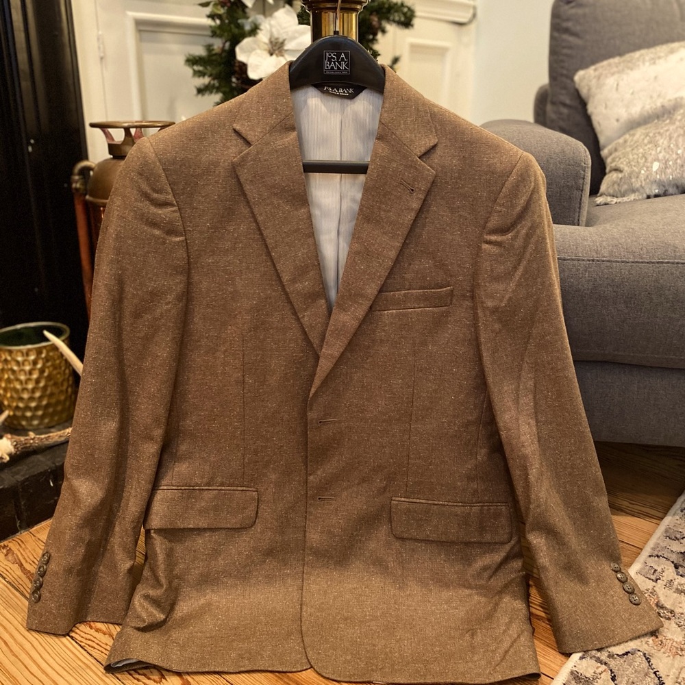 Jos A. Bank Men’s Cognac Brown Suit Jacket Size 41 - Never Worn